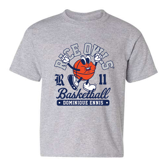 Rice - NCAA Women's Basketball : Dominique Ennis - Fashion Shersey Youth T-Shirt