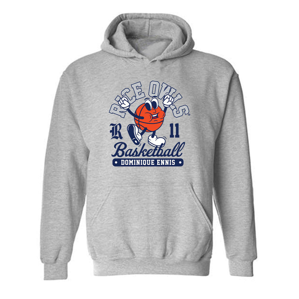 Rice - NCAA Women's Basketball : Dominique Ennis - Fashion Shersey Hooded Sweatshirt