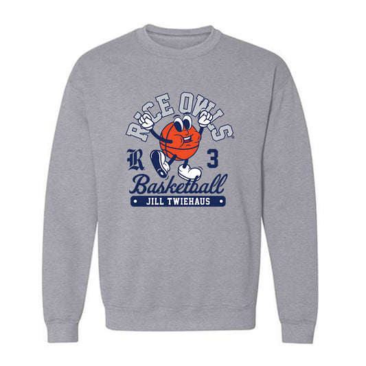 Rice - NCAA Women's Basketball : Jill Twiehaus - Fashion Shersey Crewneck Sweatshirt