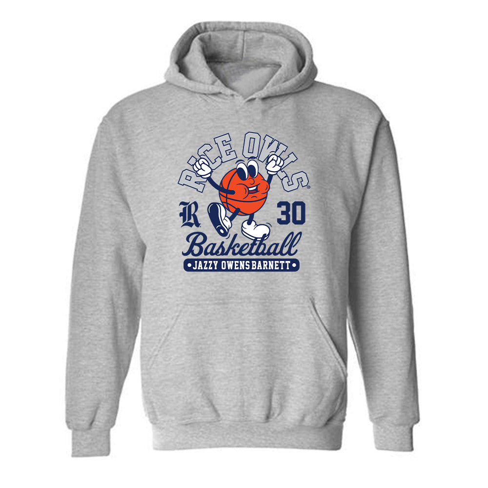 Rice - NCAA Women's Basketball : Jazzy Owens-Barnett - Fashion Shersey Hooded Sweatshirt