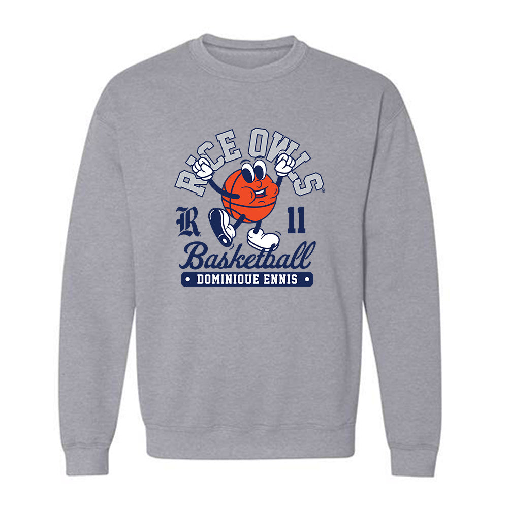 Rice - NCAA Women's Basketball : Dominique Ennis - Fashion Shersey Crewneck Sweatshirt