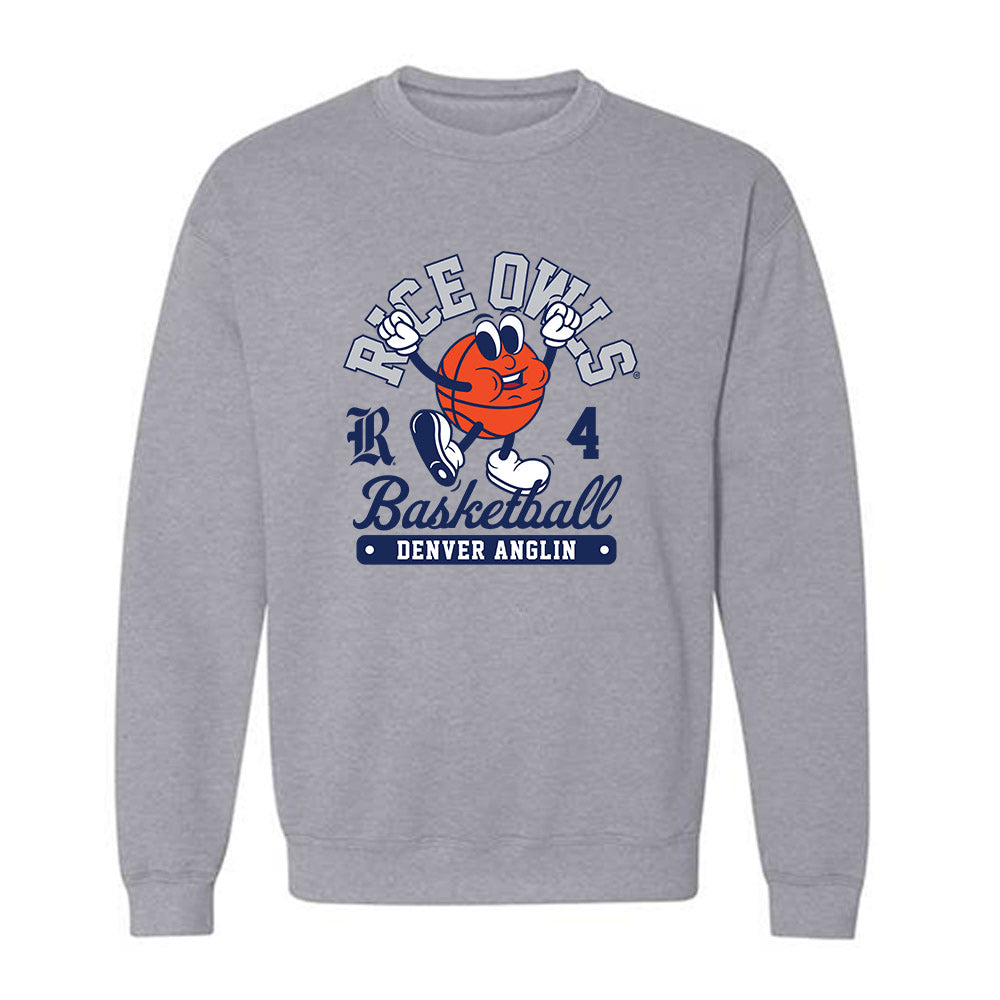 Rice - NCAA Men's Basketball : Denver Anglin - Fashion Shersey Crewneck Sweatshirt-0