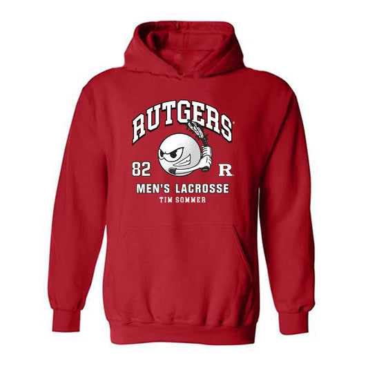 Rutgers - NCAA Men's Lacrosse : Tim Sommer - Hooded Sweatshirt Fashion Shersey