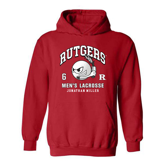 Rutgers - NCAA Men's Lacrosse : Jonathan Miller - Hooded Sweatshirt Fashion Shersey
