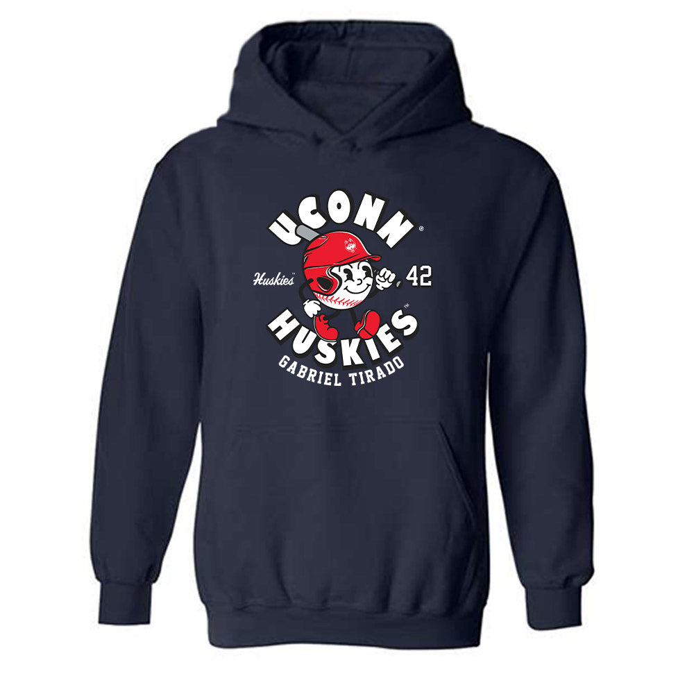 UConn - NCAA Baseball : Gabriel Tirado - Fashion Shersey Hooded Sweatshirt