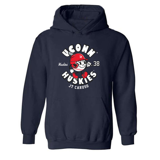 UConn - NCAA Baseball : JT Caruso - Fashion Shersey Hooded Sweatshirt