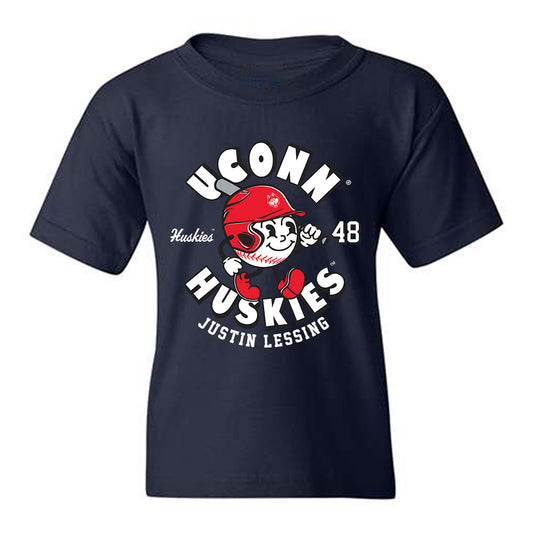 UConn - NCAA Baseball : Justin Lessing - Fashion Shersey Youth T-Shirt-0