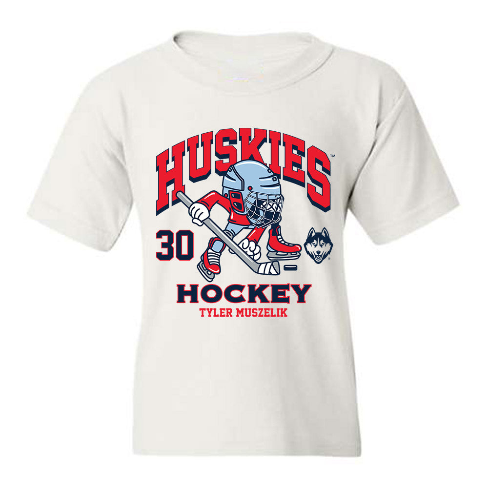 UConn - NCAA Men's Ice Hockey : Tyler Muszelik - Fashion Shersey Youth T-Shirt