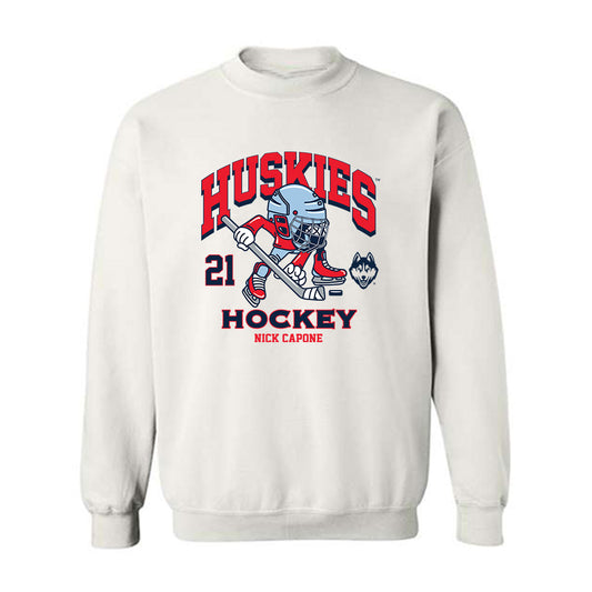 UConn - NCAA Men's Ice Hockey : Nick Capone - Fashion Shersey Crewneck Sweatshirt