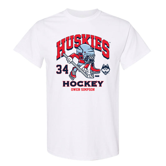 UConn - NCAA Men's Ice Hockey : Owen Simpson - Fashion Shersey T-Shirt