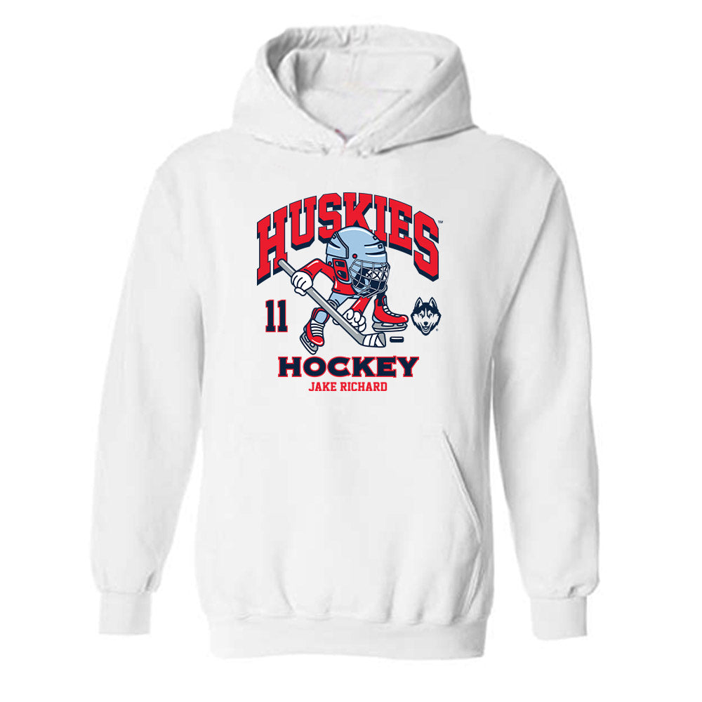 UConn - NCAA Men's Ice Hockey : Jake Richard - Fashion Shersey Hooded Sweatshirt