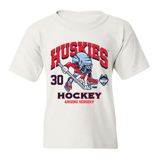 UConn - NCAA Men's Ice Hockey : Arsenii Sergeev - Fashion Shersey Youth T-Shirt