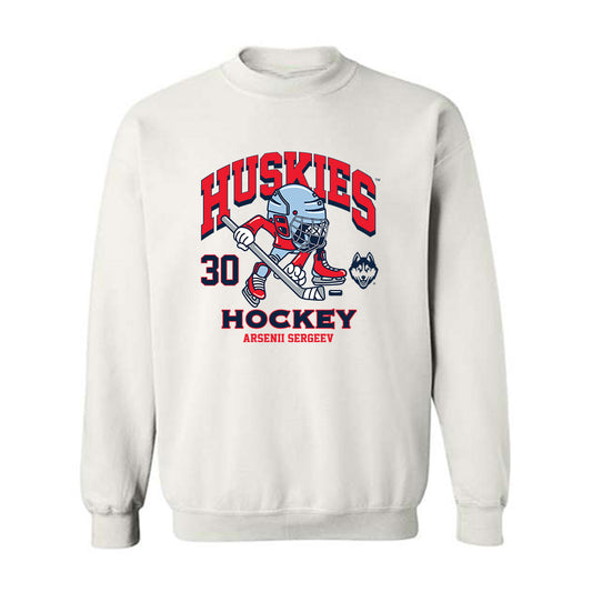 UConn - NCAA Men's Ice Hockey : Arsenii Sergeev - Fashion Shersey Crewneck Sweatshirt