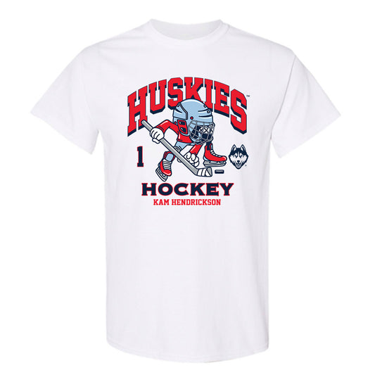 UConn - NCAA Men's Ice Hockey : Kam Hendrickson - Fashion Shersey T-Shirt-0