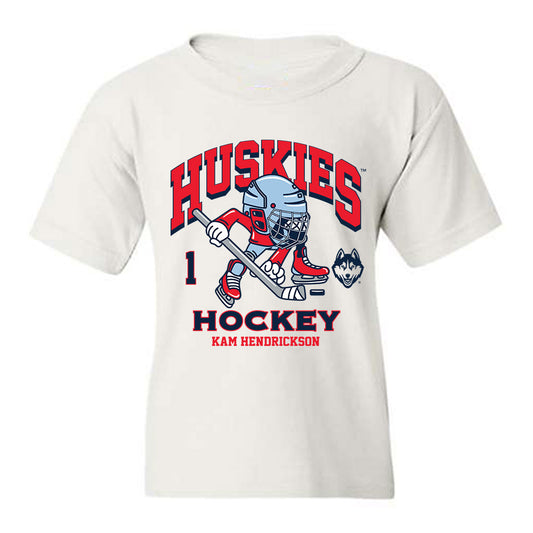 UConn - NCAA Men's Ice Hockey : Kam Hendrickson - Fashion Shersey Youth T-Shirt-0