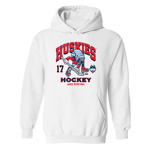 UConn - NCAA Men's Ice Hockey : Jake Percival - Fashion Shersey Hooded Sweatshirt
