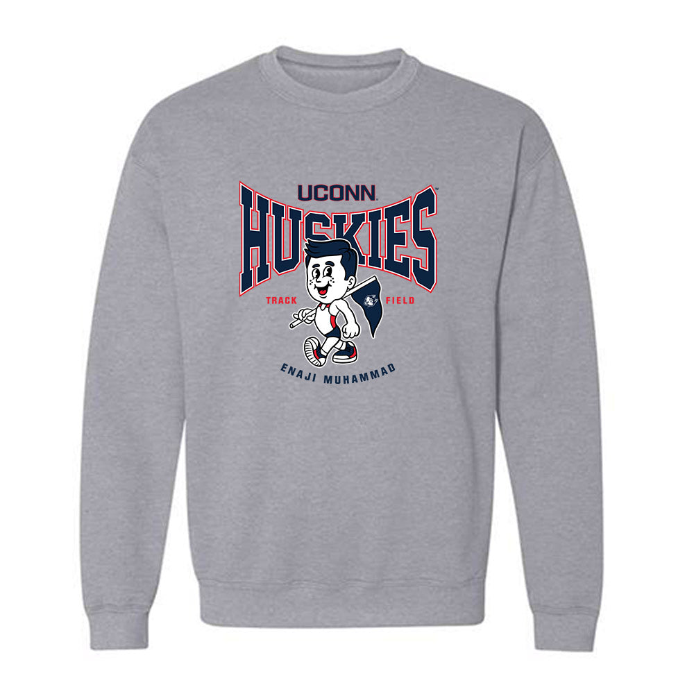 UConn - NCAA Men's Track & Field : Enaji Muhammad - Fashion Shersey Crewneck Sweatshirt