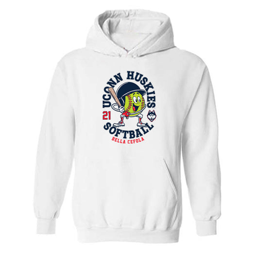 UConn - NCAA Softball : Bella Cefola - Fashion Shersey Hooded Sweatshirt-0