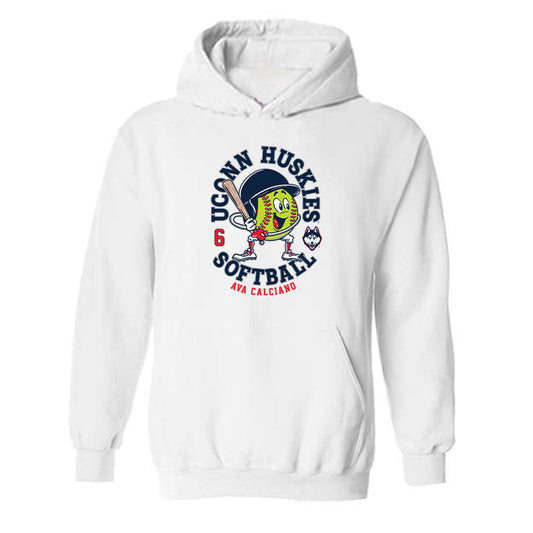 UConn - NCAA Softball : Ava Calciano - Fashion Shersey Hooded Sweatshirt-0