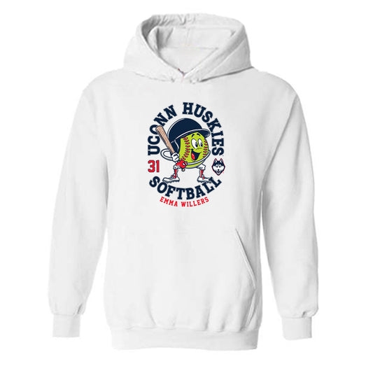 UConn - NCAA Softball : Emma Willers - Fashion Shersey Hooded Sweatshirt-0