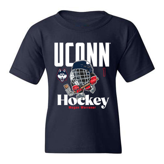 UConn - NCAA Women's Ice Hockey : Megan Warrener - Fashion Shersey Youth T-Shirt