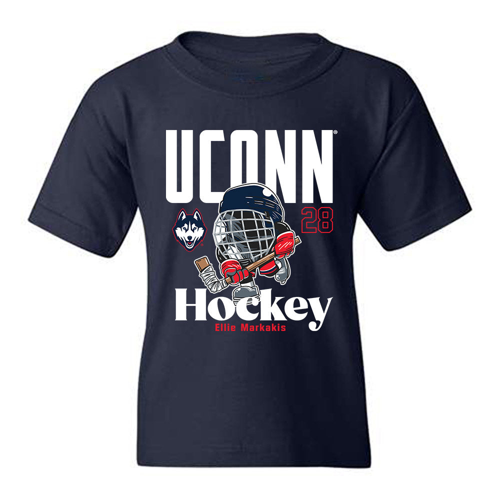 UConn - NCAA Women's Ice Hockey : Ellie Markakis - Fashion Shersey Youth T-Shirt-0