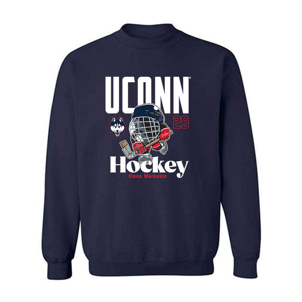 UConn - NCAA Women's Ice Hockey : Elena Markakis - Fashion Shersey Crewneck Sweatshirt