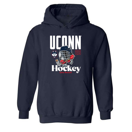UConn - NCAA Women's Ice Hockey : Leila Ricciuti - Fashion Shersey Hooded Sweatshirt-0
