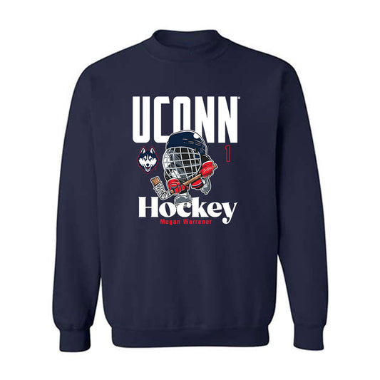 UConn - NCAA Women's Ice Hockey : Megan Warrener - Fashion Shersey Crewneck Sweatshirt