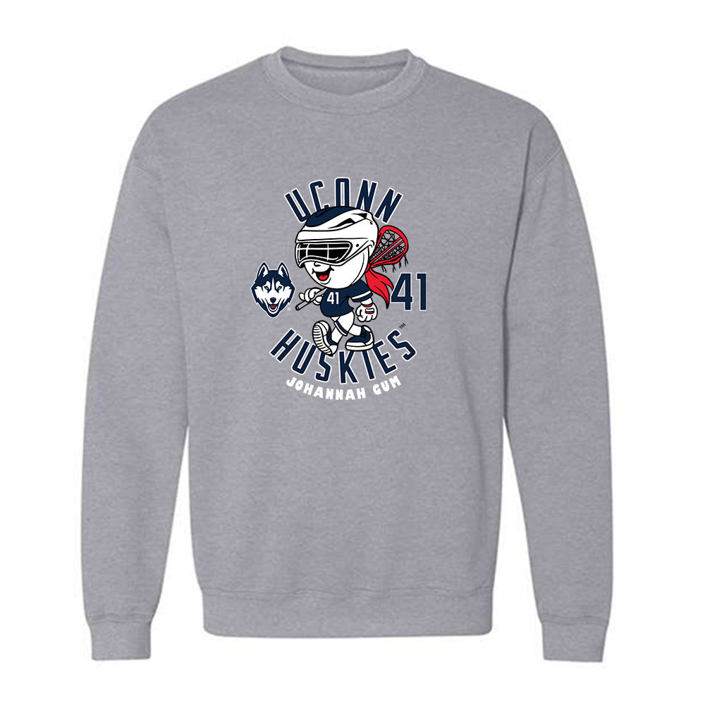 UConn - NCAA Women's Lacrosse : Johannah Gum - Fashion Shersey Crewneck Sweatshirt