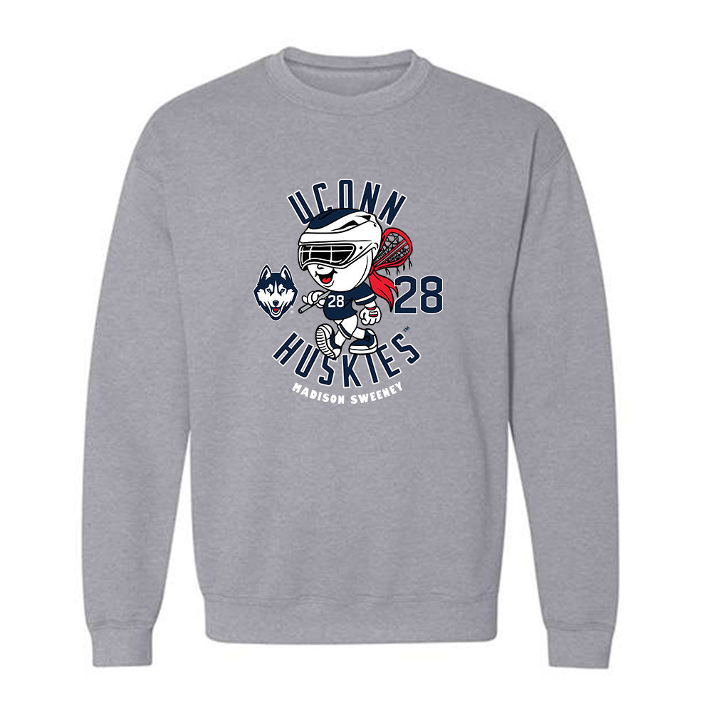 UConn - NCAA Women's Lacrosse : Madison Sweeney - Fashion Shersey Crewneck Sweatshirt-0