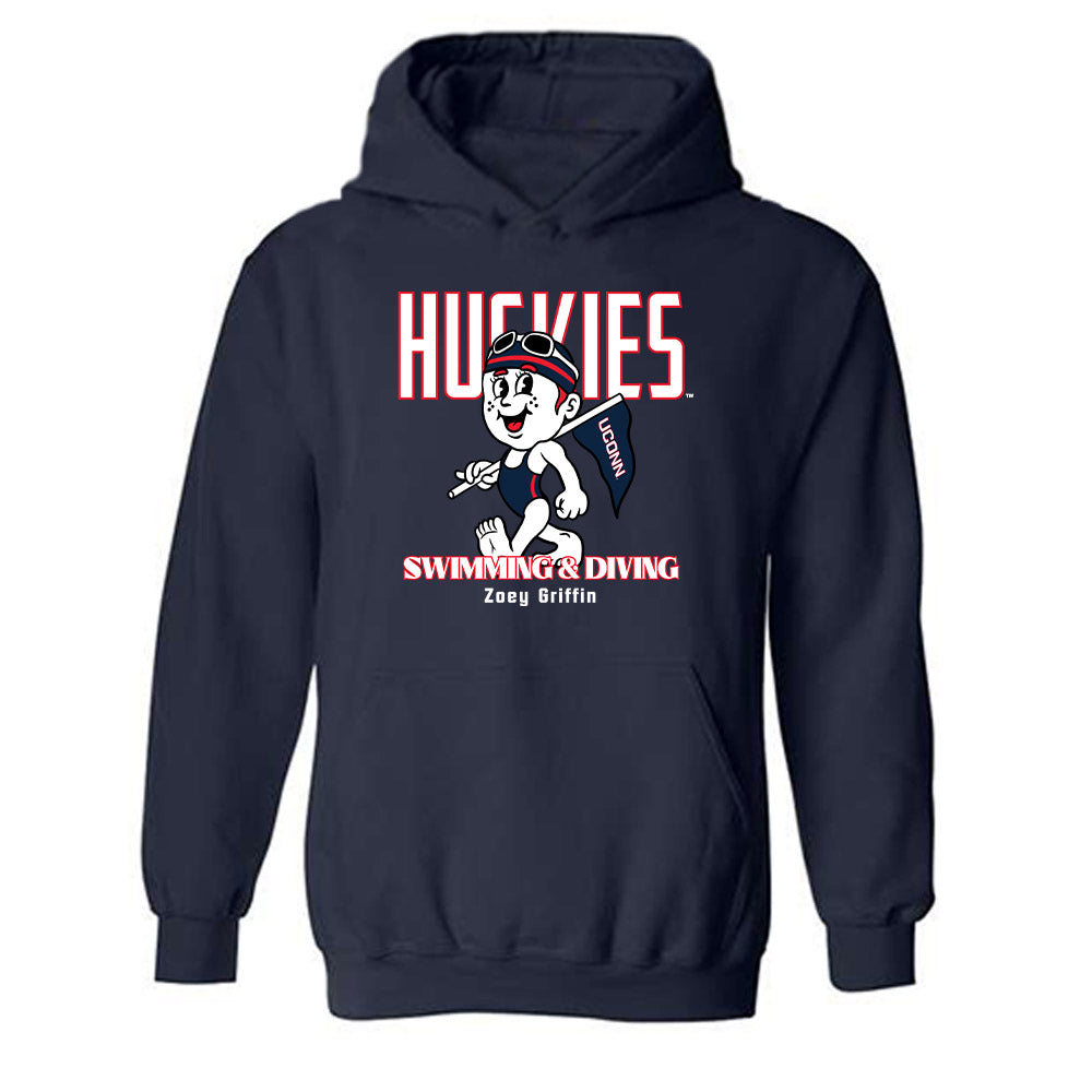 UConn - NCAA Women's Swimming & Diving : Zoey Griffin - Fashion Shersey Hooded Sweatshirt