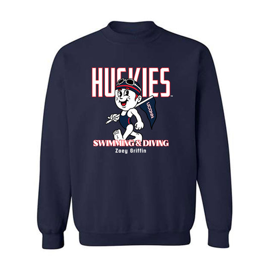 UConn - NCAA Women's Swimming & Diving : Zoey Griffin - Fashion Shersey Crewneck Sweatshirt