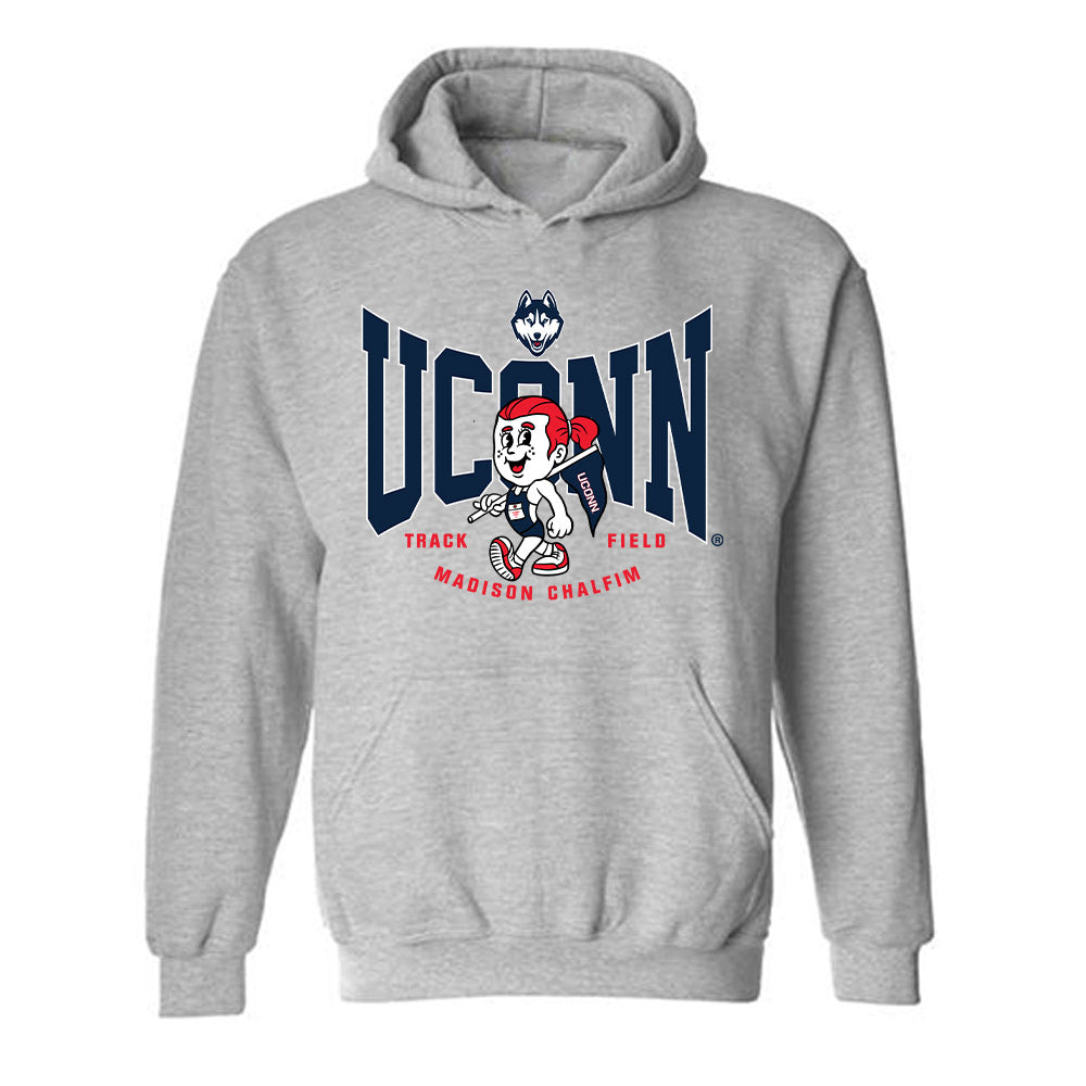 UConn - NCAA Women's Track & Field : Madison Chalfim - Fashion Shersey Hooded Sweatshirt-0