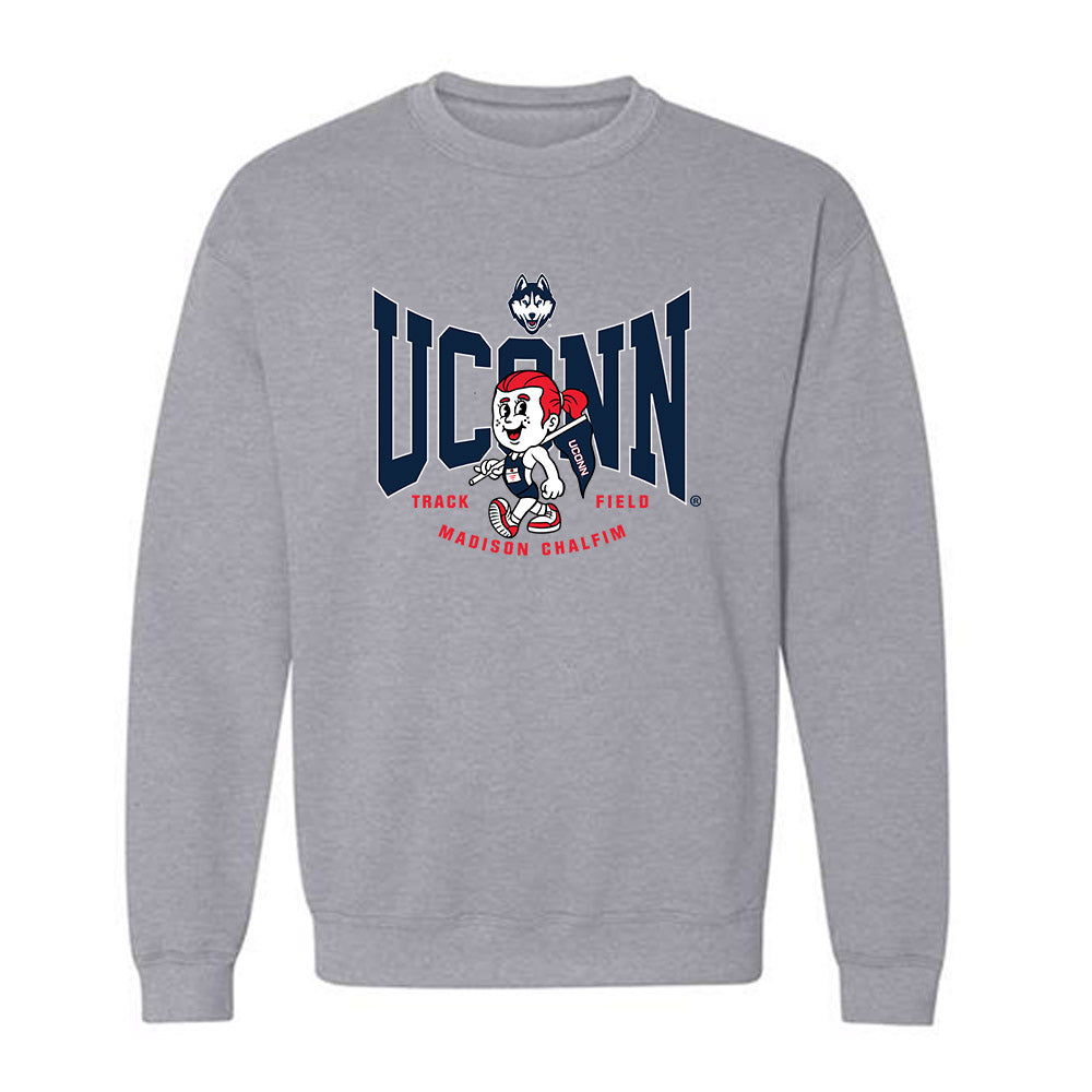 UConn - NCAA Women's Track & Field : Madison Chalfim - Fashion Shersey Crewneck Sweatshirt-0