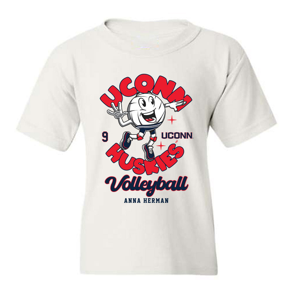 UConn - NCAA Women's Volleyball : Anna Herman - Fashion Shersey Youth T-Shirt