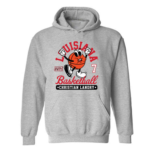 Louisiana - NCAA Men's Basketball : Christian Landry - Fashion Shersey Hooded Sweatshirt-0