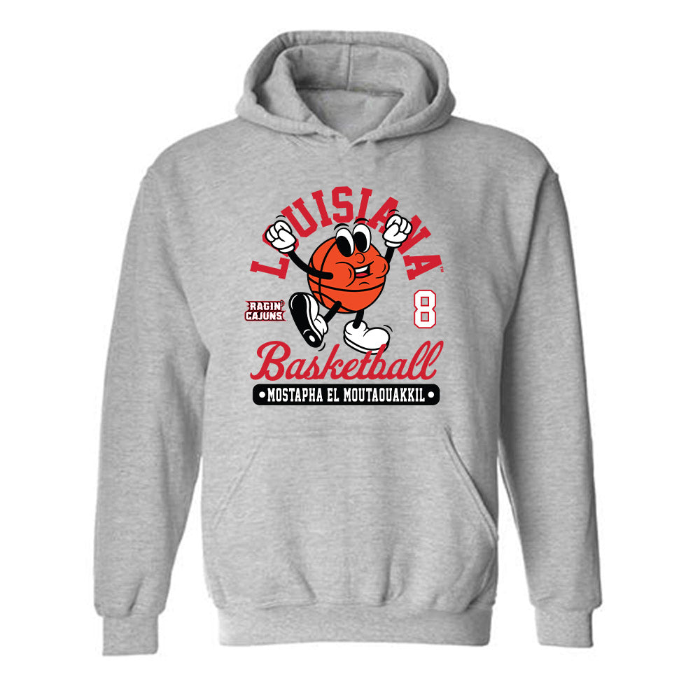 Louisiana - NCAA Men's Basketball : Mostapha El Moutaouakkil - Fashion Shersey Hooded Sweatshirt-0