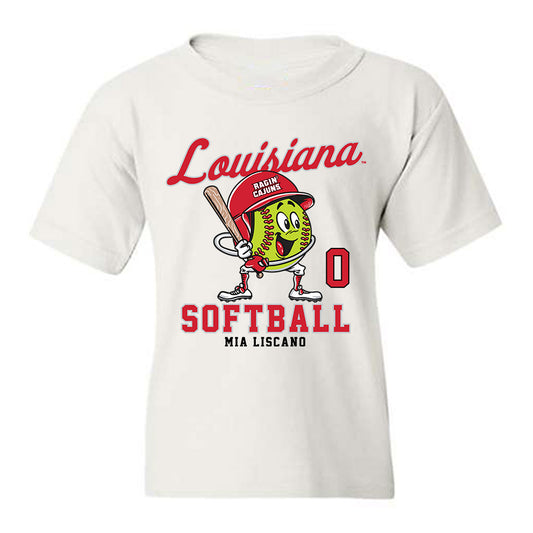 Louisiana - NCAA Softball : Mia Liscano - Fashion Shersey Youth T-Shirt-0
