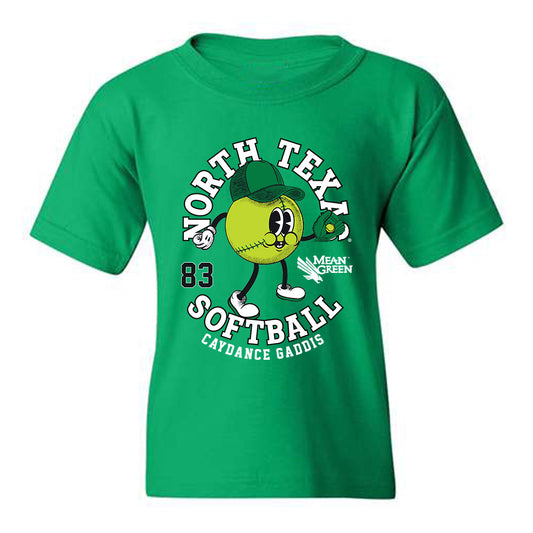 North Texas - NCAA Softball : Caydance Gaddis - Fashion Shersey Youth T-Shirt