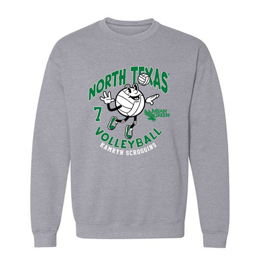 North Texas - NCAA Women's Volleyball : Kamryn Scroggins - Fashion Shersey Crewneck Sweatshirt-0