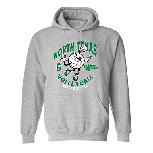 North Texas - NCAA Women's Volleyball : Reagan Bedell - Fashion Shersey Hooded Sweatshirt-0