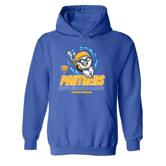 Pittsburgh - NCAA Men's Swimming & Diving : Lincoln Hofmann - Fashion Shersey Hooded Sweatshirt-0