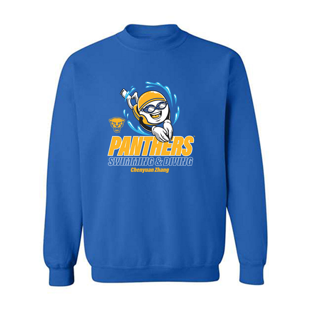 Pittsburgh - NCAA Men's Swimming & Diving : Chenyuan Zhang - Fashion Shersey Crewneck Sweatshirt-0