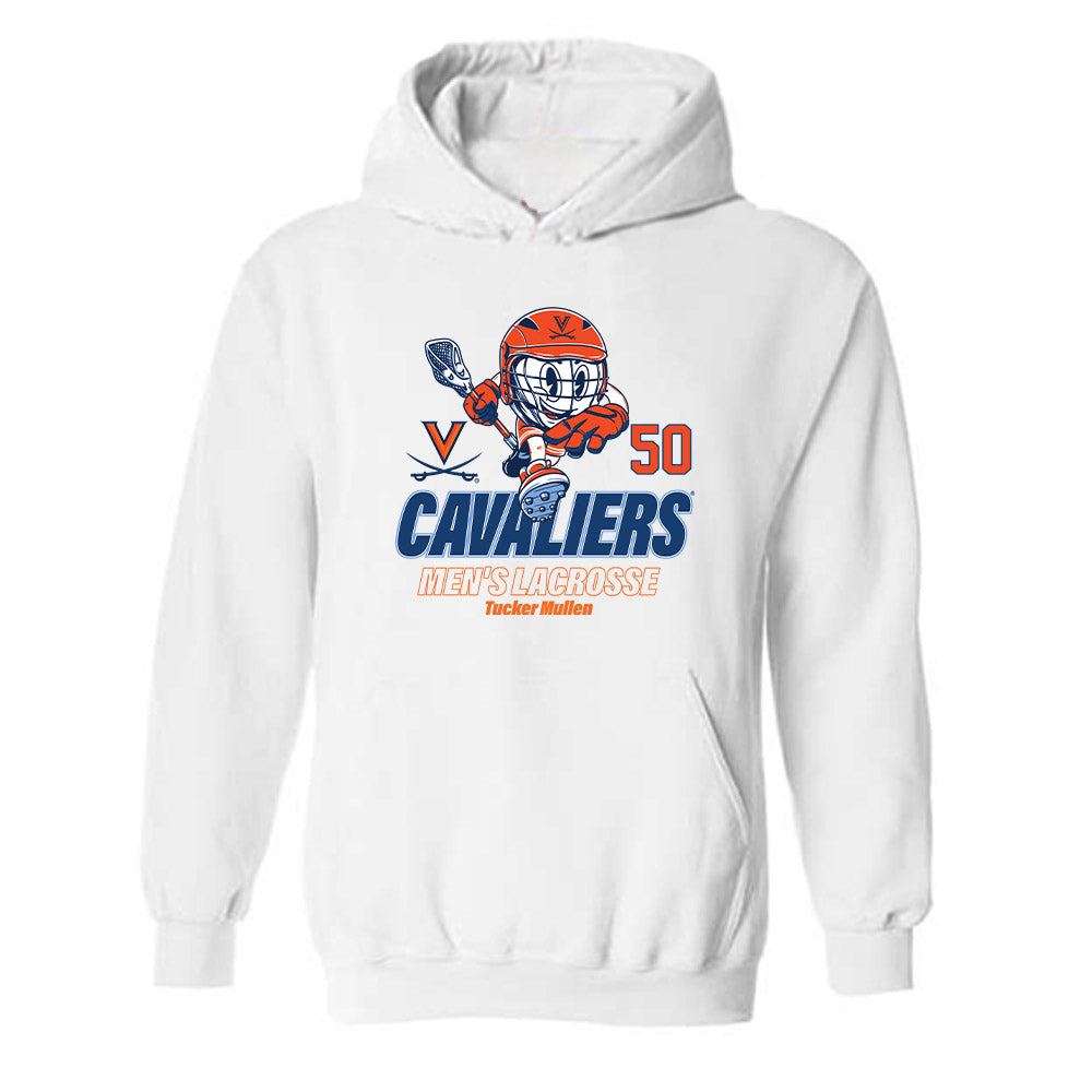 Virginia - NCAA Men's Lacrosse : Tucker Mullen - Fashion Shersey Hooded Sweatshirt-0