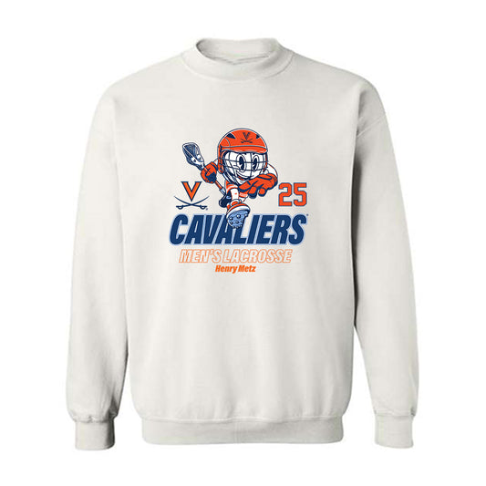 Virginia - NCAA Men's Lacrosse : Henry Metz - Crewneck Sweatshirt Fashion Shersey