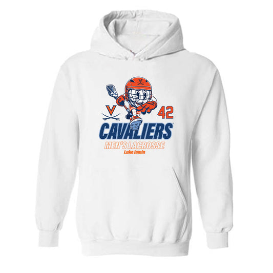 Virginia - NCAA Men's Lacrosse : Luke Jamin - Fashion Shersey Hooded Sweatshirt-0
