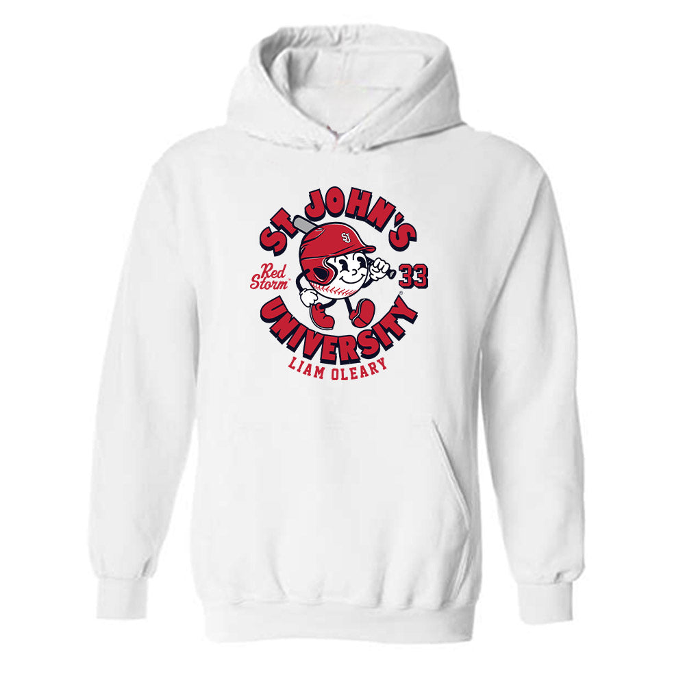 St. Johns - NCAA Baseball : Liam Oleary - Fashion Shersey Hooded Sweatshirt-0