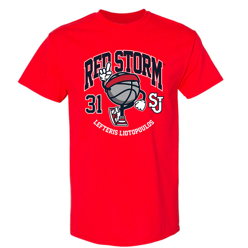 St. Johns - NCAA Men's Basketball : Lefteris Liotopoulos - Fashion Shersey T-Shirt-0