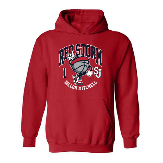 St. Johns - NCAA Men's Basketball : Dillon Mitchell - Fashion Shersey Hooded Sweatshirt-0